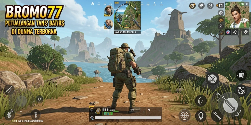 Gameplay mendebarkan dari BROMO77 di dunia terbuka.