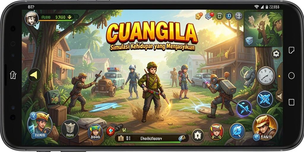 Screenshot dari gameplay CUANGILA yang menunjukkan dunia virtual yang dinamis.