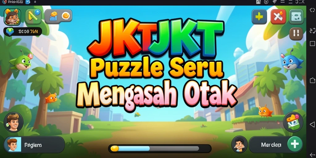 Screenshot JKTJKT menampilkan gameplay seru dan penuh warna.