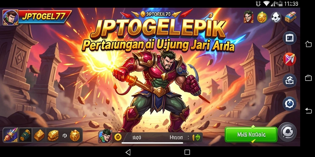 Tangkapan layar menampilkan momen pertarungan paling mendebarkan dalam JPTOGEL77.