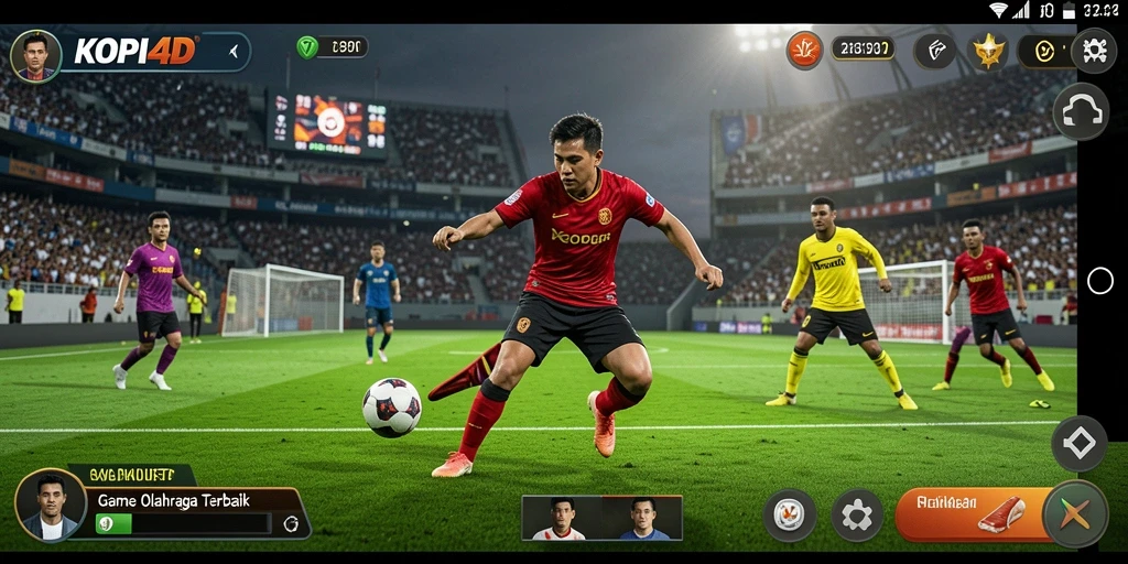 Tangkapan layar gameplay KOPI4D dengan aksi seru olahraga.