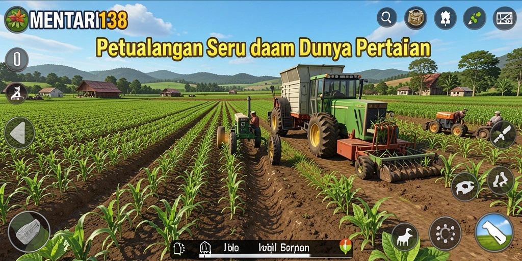 Screenshot gameplay MENTARI138 menampilkan keindahan pertanian yang memukau.