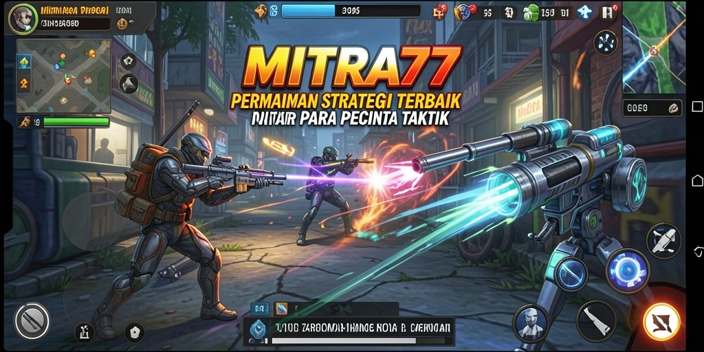 Tampilan menarik dari gameplay strategi MITRA77.