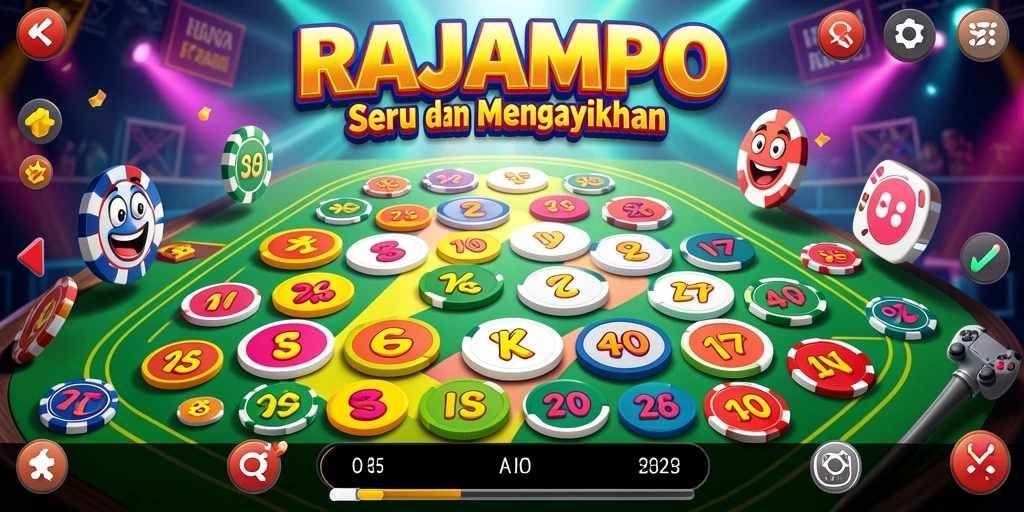 Gameplay seru dan interaksi sosial dalam RAJAMPO Bingo.