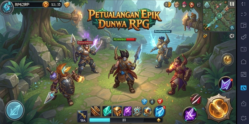 Tampilan gameplay RP62RP yang menarik dengan karakter dan pertarungan epik.