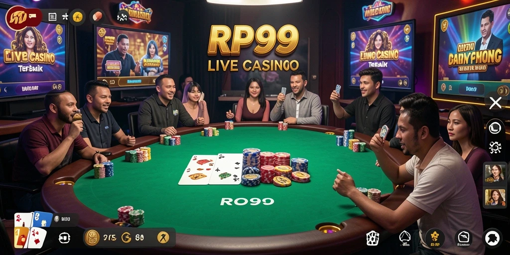 Screenshot RP99 menampilkan gameplay Live Casino yang seru dan interaktif.