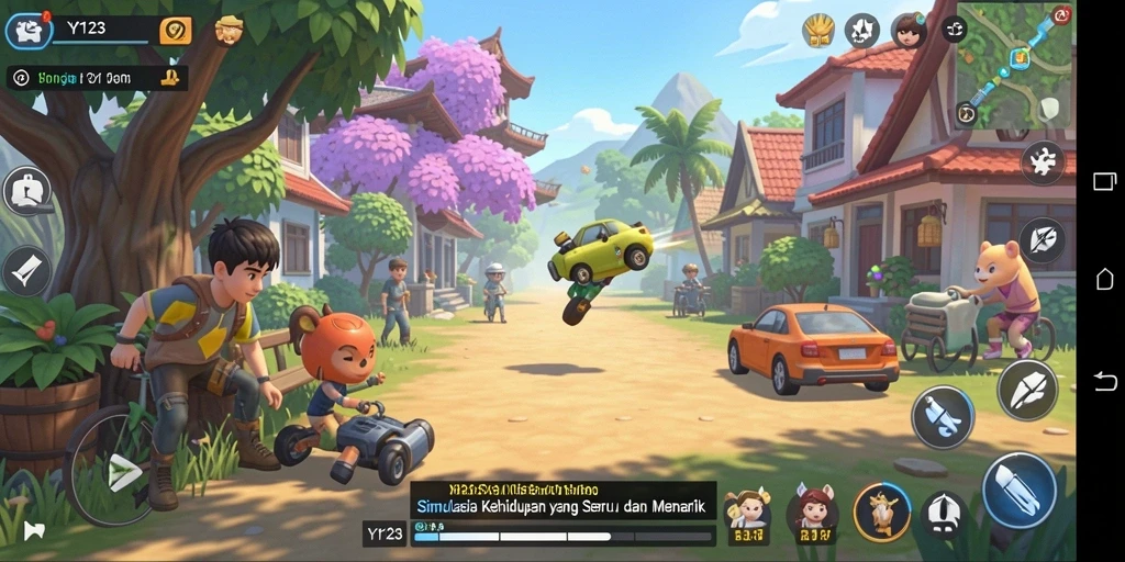 Tampilan interaktif gameplay YY123 yang menarik.